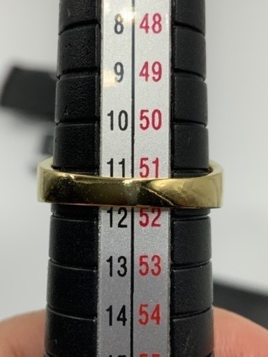 K18 18金　バゲットダイヤ　リング　指輪　5.2g 約11号