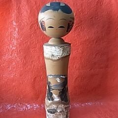 古い 大きいこけし Kokeshi 木曽路 高さ45センチ　玄関の防犯などにどうぞの画像