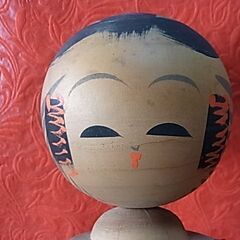 古い 大きいこけし Kokeshi 木曽路 高さ45センチ　玄関の防犯などにどうぞの画像