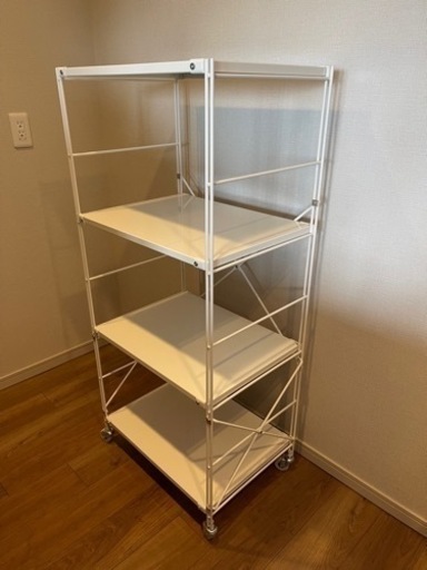 無印良品　スチールユニットシェルフ　中　ライトグレー　58×41×120