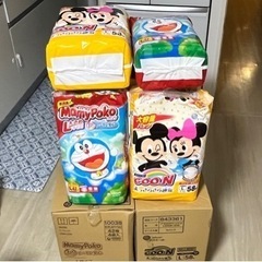 【格安・未開封】オムツLサイズ GOON×5パック マミーポコ×10パックの画像