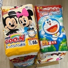 【格安・未開封】オムツLサイズ GOON×5パック マミーポコ×10パックの画像