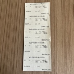 愛媛県武道館のトレーニング施設利用券　100円x5枚　500円分