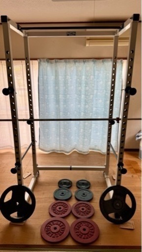 パワーラック　シャフト、プレート100kgセット