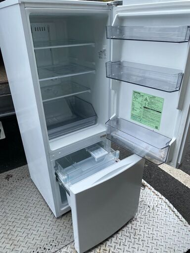 2021年式 東芝 TOSHIBA GR-S15BS（W） [冷蔵庫 （153L・右開き） 2ドア