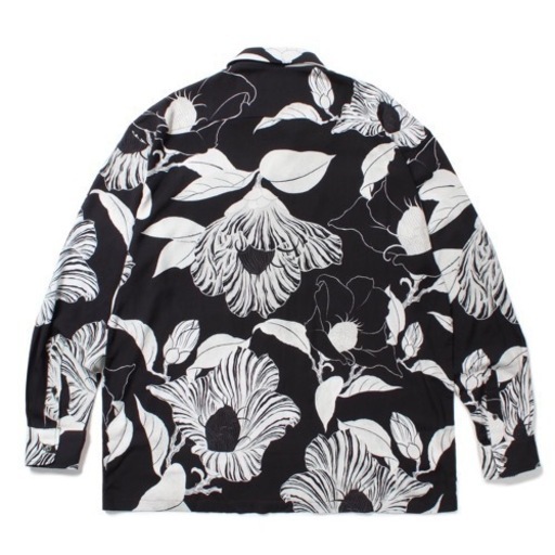 GAKKIN × BUDSPOOL 廻り花 L/S HAWAIIAN SHIRT