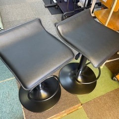 【リサイクルサービス八光】幅38㎝　ナフコTWO-ONE STYLE　カウンターチェア　Nロメオ　BKの画像