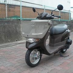 CA4AA レッツ バスケット ブラウン タイヤ前後/ バッテリー/前カゴスクリーン/ベルト等新品交換済みの画像