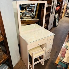 《売約済》【武蔵小山店】ドレッサー 可愛い おしゃれ 白 完成品...