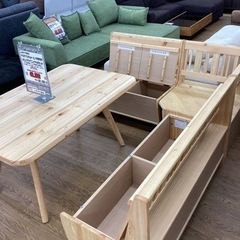 KD-61【新入荷　リサイクル品】シギヤマ家具　ポルト　リビングダイニング4点セット　ナチュラルの画像