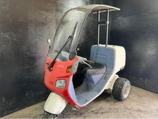 ★支払総額5.2万円★書類完備！始動動画あり♪ ホンダ ジャイロキャノピー TA02 ワイドスペーサー！社外ホイール！リアボックス付き！2スト！通勤通学に♪カスタムベースにも♪