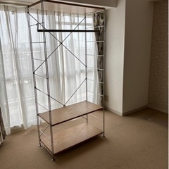 決まりました　無印良品ステンレスユニットシェルフハンガーラック