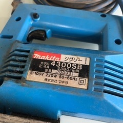 マキタ makita ジグソー 電動工具 4300SB 2.4A 200931 ブルー 動作確認OK DIY 工具 激安 箱無し ラスト1点の画像
