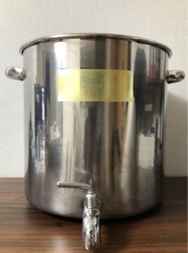 ステンレス　寸胴鍋　蛇口付　フタ無し36cm