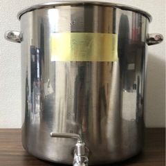 ステンレス　寸胴鍋　蛇口付　フタ無し36cm