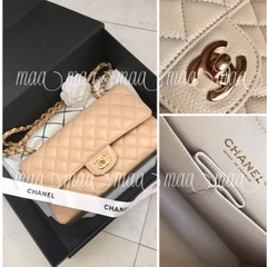 ♡シャネル  CHANEL マトラッセ キャビアスキン 25 ダブルフラップ　ベージュ　ゴールドの画像