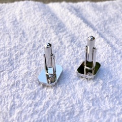 ヴィンテージ　カフス　緑　瑪瑙 メノウ  シルバー レトロ　黒　グリーンの画像