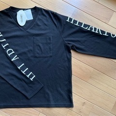 大幅値下‼️GLORY紙ﾀｸﾞ未使用 厚地ロンT　袖刺繍  M 黒