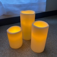【IKEA】LEDブロックキャンドル3個セット※7月末に引越し予定