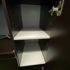 【ドリーム川西店御来店限定】  2枚扉オープンボード ブラウン H1790×W800×D390 クリーニング済み 【2001245255600543】
