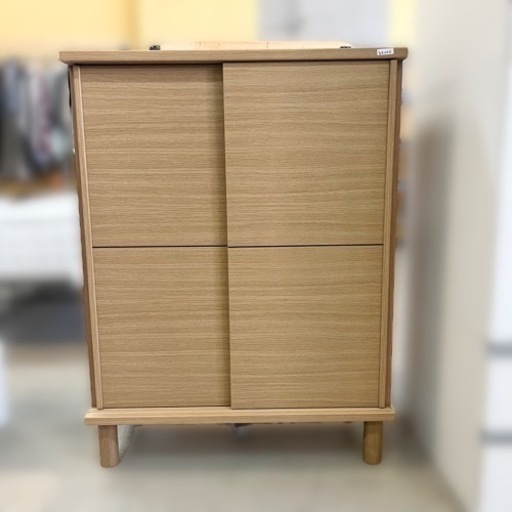 ニトリ シューズボックス HKD 80 LBR 靴箱 収納棚 ナチュラルブラウン系
