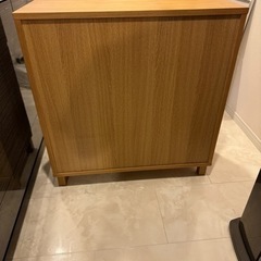 美品 MUJI 無印 天然木 家具 収納家具 キッチン キャビネットの画像