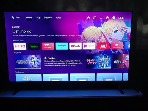 TCL 50C728B 50型4Kチューナー搭載QLEDスマートテレビ