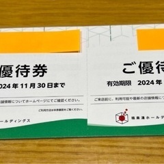 極楽湯　株主優待券　2枚
