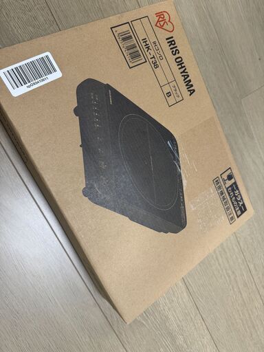中古★アイリスオーヤマ IHコンロ 1口 IHクッキングヒーター  1000W 卓上 デザイン IHK-T38-B ブラック