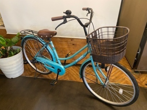 26インチ　エメラルドグリーン　自転車