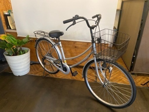 LEDダイナモライト　26インチ自転車　シルバー