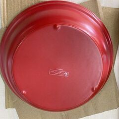 在庫5個あり　タジン鍋 フッ素樹脂加工 新品 赤 2人前用の画像
