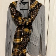 (13]チェックマフラーポンチョの画像