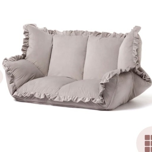 Francfranc 家具 グレー ソファ フロアソファ フリル