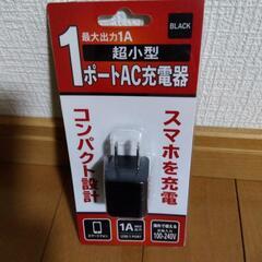 海外でも使える! 2点 超小型 AC充電器 & Type-C充電･転送ケーブル【未使用】の画像