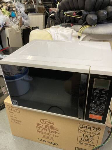 電子レンジ 石窯 オーブンレンジ トレー有り 焦げ付き有り ER-YK3 東芝 TOSHIBA 温まりました