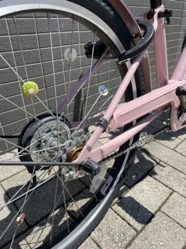 引き渡し先決まりました！！美品　小学生　自転車　bikke　ブリヂストン　ビッケ　グレージュピンク　22インチ　子ども クロスバイク