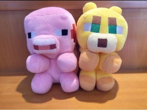 マインクラフト Minecraft ブタ・ヤマネコ　ぬいぐるみ