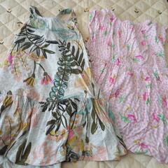 GAP ピンク ボタニカル フラミンゴ ワンピース チュニック夏服 100の画像