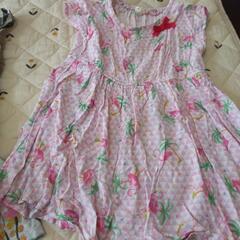GAP ピンク ボタニカル フラミンゴ ワンピース チュニック夏服 100の画像