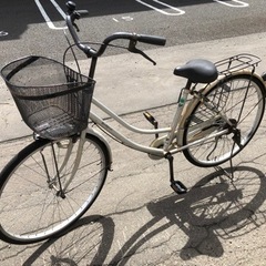 登録解除済み 26インチ ママチャリ 鍵付き ライト付き自転車 