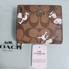 [未使用品] COACH/コーチ ２つ折り財布 スヌーピーC4591