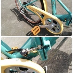 ● Z) KCD 未使用品! EUROPA simple style シンプルスタイル カゴ付き 24インチ 折りたたみ自転車 低床フレーム 6段変速 ③の画像
