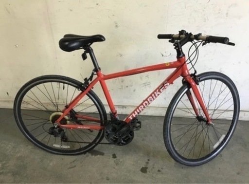 302□岐阜発　△THIRDBIKES クロスバイク/FESCROSS/700C/リアタイヤ摩耗により穴があいてるため使用不可/変速できません/ジャンク品/R5.1/28