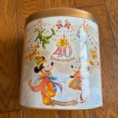 空き缶　ディズニー　40周年　チョコレートクランチ　　　の画像