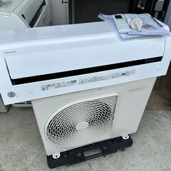 【動作保証あり】TOSHIBA 東芝 2022年 2.2kw 6畳用 冷暖房ルームエアコン RAS-J221M【管理KR471】