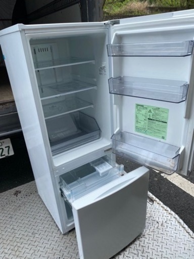 北九州市内配送無料　保証付き　東芝 冷蔵庫 幅47.9㎝ 153L セミマットホワイト GR-S15BS (W) 2ドア 右開き 【一