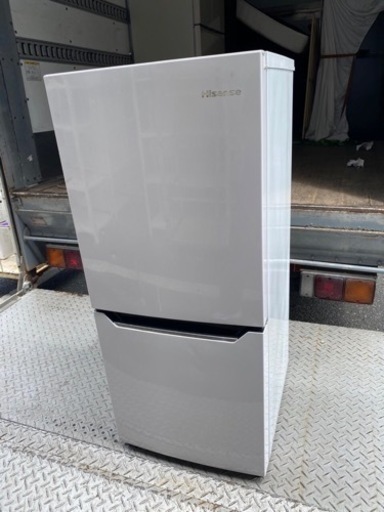 北九州市内配送無料　保証付き　2019年　ハイセンス 【右開き】130L 2ドアノンフロン冷蔵庫 エディオンオリジナル パールホワイト HR-D1302
