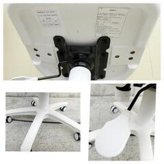 ☆T3024☆NITORI　ワークチェアセルト　WH/BL　オフィスチェア　青　②の画像