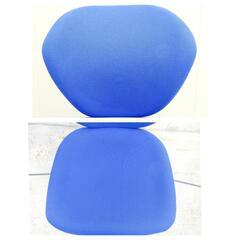 ☆T3025☆NITORI　ワークチェアセルト　WH/BL　オフィスチェア　青　③の画像